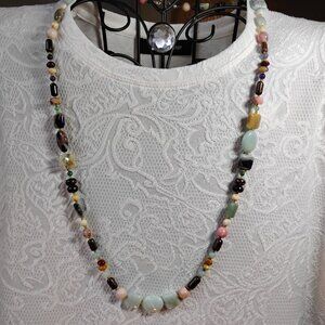 Jay King Multi Gemstone Necklace 36 inches Like New